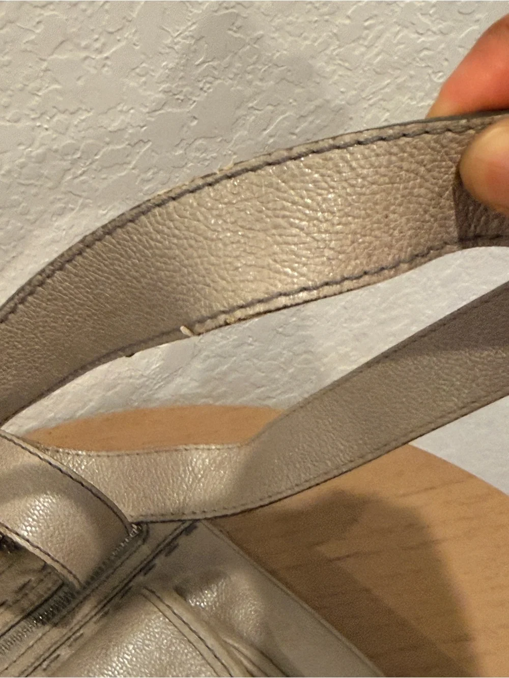Brighton Metallic Taupe Crossbody with‎ Front Buckle Accent